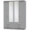 Destiny 4 Door 4 Drawer Mirrored Wardrobe