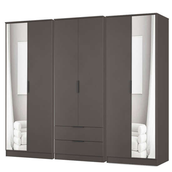 Erin Tall 4 Door 4 Drawer Mirror Wardrobe