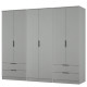 Erin Tall 4 Door 4 Drawer Mirror Wardrobe