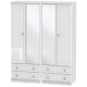 Liberty 4 Door 4 Drawer Mirrored Wardrobe