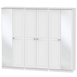 Miami 6 Door Mirrored Wardrobe