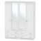 Miami 4 Door 4 Drawer Mirrored Wardrobe