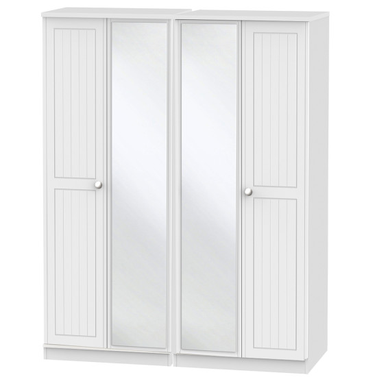 Miami 4 Door Mirrored Wardrobe