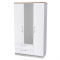 Siena 3 Door 2 Drawer Mirrored Wardrobe