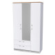 Siena 3 Door 2 Drawer Mirrored Wardrobe