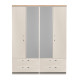 Siena 4 Door 4 Drawer Mirrored Wardrobe