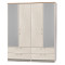 Siena 4 Door 4 Drawer Mirrored Wardrobe