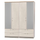 Siena 4 Door 4 Drawer Mirrored Wardrobe