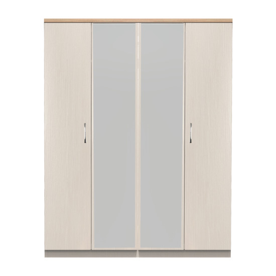 Siena 4 Door Mirrored Wardrobe