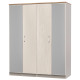 Siena 4 Door Mirrored Wardrobe