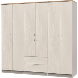 Siena 6 Door 2 Drawer Wardrobe