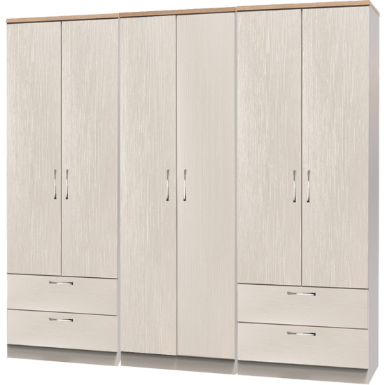 Siena 6 Door 4 Drawer Wardrobe