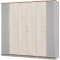 Siena 6 Door Mirrored Wardrobe