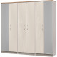 Siena 6 Door Mirrored Wardrobe