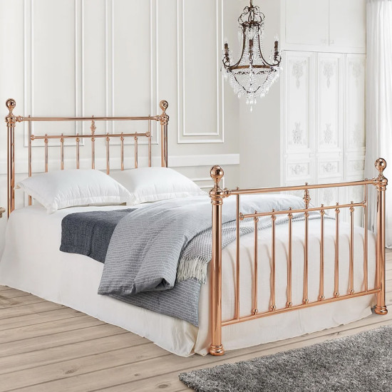 Alexander Rose Gold Metal Bedframe