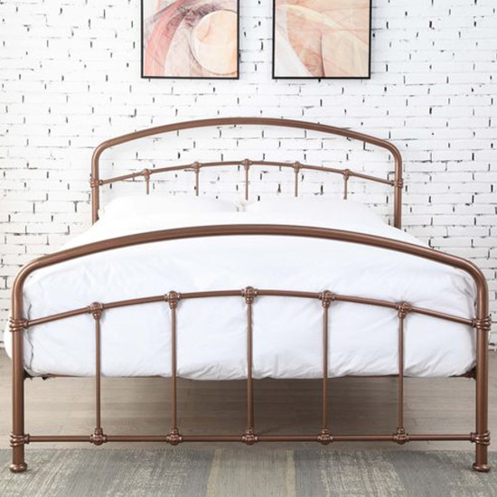 Mostyn Rose Gold Metal Bedframe