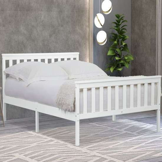Marnell White Wooden Bedframe