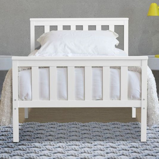 Marnell White Wooden Bedframe