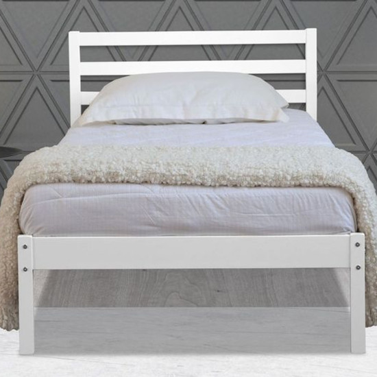 Maxwell White Wooden Bedframe