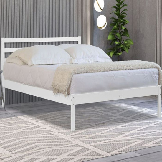 Maxwell White Wooden Bedframe
