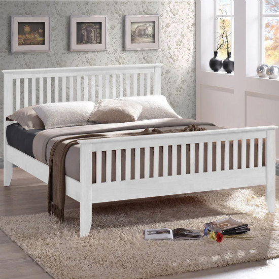 Turin White Wooden Bedframe