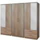Destiny 6 Door 4 Drawer Mirrored Wardrobe