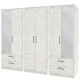 Destiny 6 Door 4 Drawer Mirrored Wardrobe