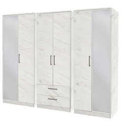 Destiny 6 Door 2 Drawer Mirrored Wardrobe