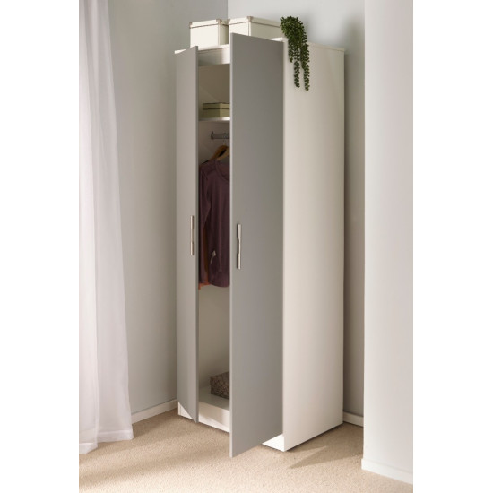 Contrast Tall 4 Door 2 Drawer Wardrobe