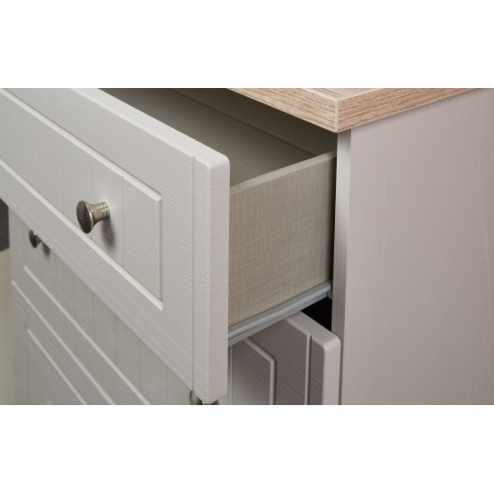 Venice Tall 4 Door 2 Drawer Mirrored Wardrobe