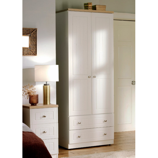 Venice Standard Triple Plain Small Drawer Wardrobe