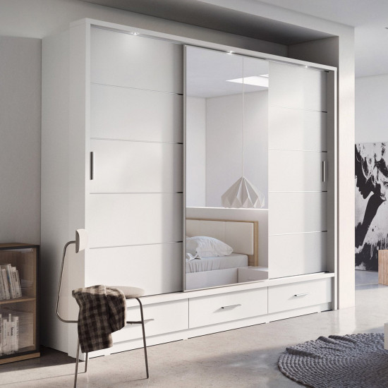 Arizona Black 250cm Sliding Wardrobe