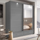 Arizona Black 200cm Sliding Wardrobe