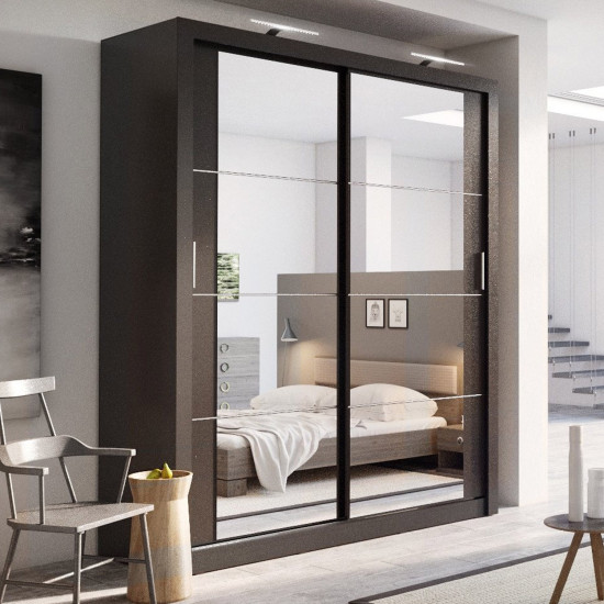 Daytona Grey 180cm Sliding Wardrobe