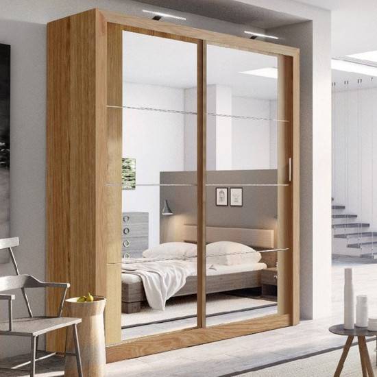 Daytona Black 180cm Sliding Wardrobe