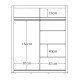 Daytona Black 180cm Sliding Wardrobe