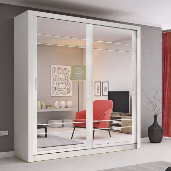 Alabama Shetland Oak 203cm Sliding Wardrobe1 English Trade