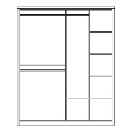 Carolina White 180cm Sliding Wardrobe