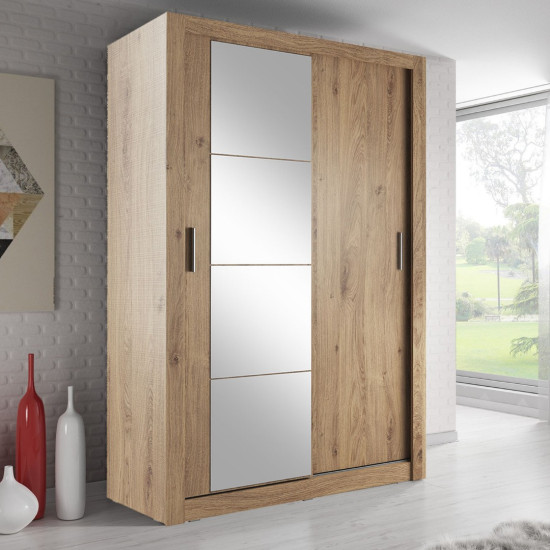 Maine White 120cm Sliding Wardrobe