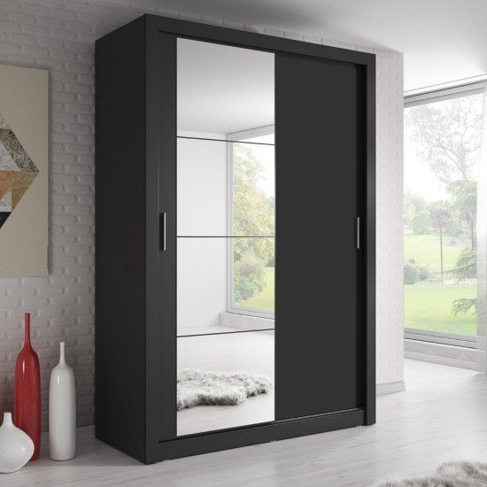 Maine Grey 120cm Sliding Wardrobe