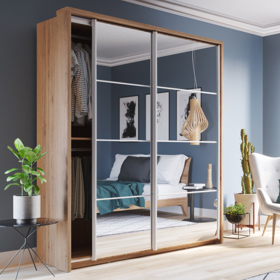 Carolina Grey 180cm Sliding Wardrobe