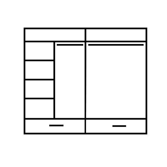 Arizona Grey 200cm Sliding Wardrobe