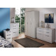 Canterbury 3 Door 4 Drawer Mirror Wardrobe