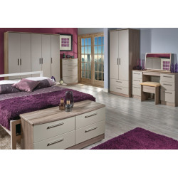 Michigan 3 Door 4 Drawer Mirror Wardrobe