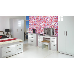 Michigan Tall 3 Door 2 Small Drawer Wardrobe