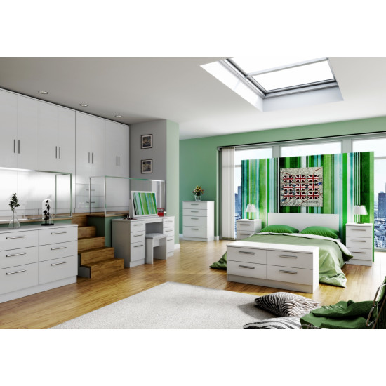 Michigan Tall 4 Door 4 Drawer Mirror Wardrobe