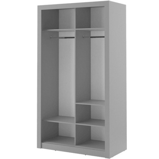 Maine Grey 120cm Sliding Wardrobe