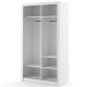 Kansas White 120cm Sliding Wardrobe