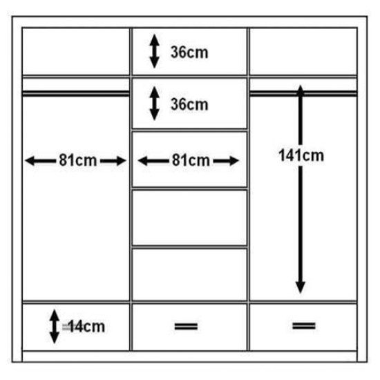 Nevada White 250cm Sliding Wardrobe