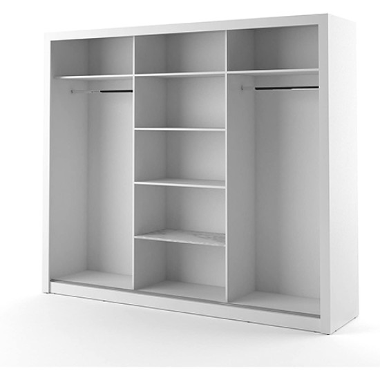 Florida White 250cm Sliding Wardrobe